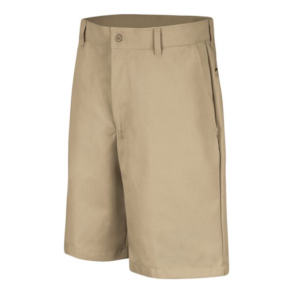 Men's Extended Sizes Cotton Casual Plain Front Shorts Thumbnail
