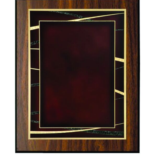 7" x 10" Red/Gold Brass Plated Steel Expression Plaque & Plate Thumbnail